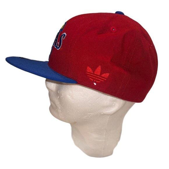 KU Adidas NCAA Kansas University Jayhawks Wool Crimson Blue Hat Fitted‎ 7 3/4 - Picture 3 of 16